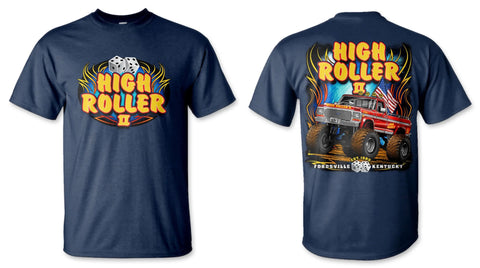 NEW! Youth Royal Blue High Roller Monster Truck Tee Shirt